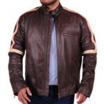 Stylish Brown Distressed Leather Jacket