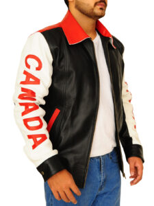 Canada Flag Leather Jacket - Image 3