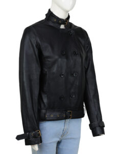 Raven Black Leather Jacket - Image 3