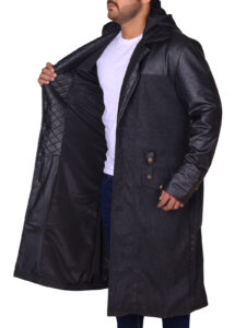 Stylish Black Brando Long Jacket - Image 3