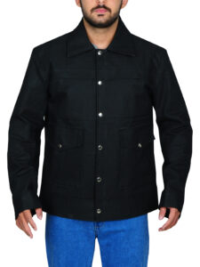 Stylish Black Cotton Jacket - Image 5