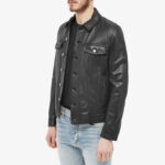 Men Western Leather Jacket - Mauve Tree - Image 4