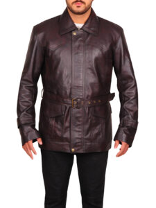Classic Brown Leather Jacket - Image 5