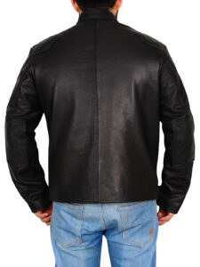 Leather Biker Jacket In Black - Image 2
