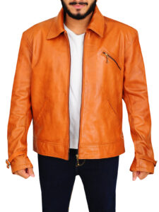 Men Brown Slim Fit Jacket