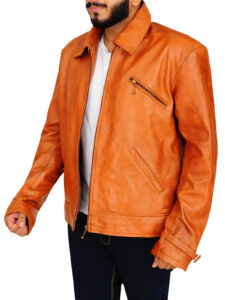 Men Brown Slim Fit Jacket - Image 4