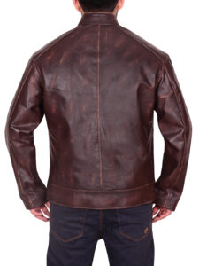 Distressed Brown Slim-fit Jacket - Image 2
