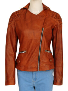 Retro Brown Women Jacket - Image 5