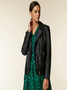 Women Midnight Black Leather Jacket