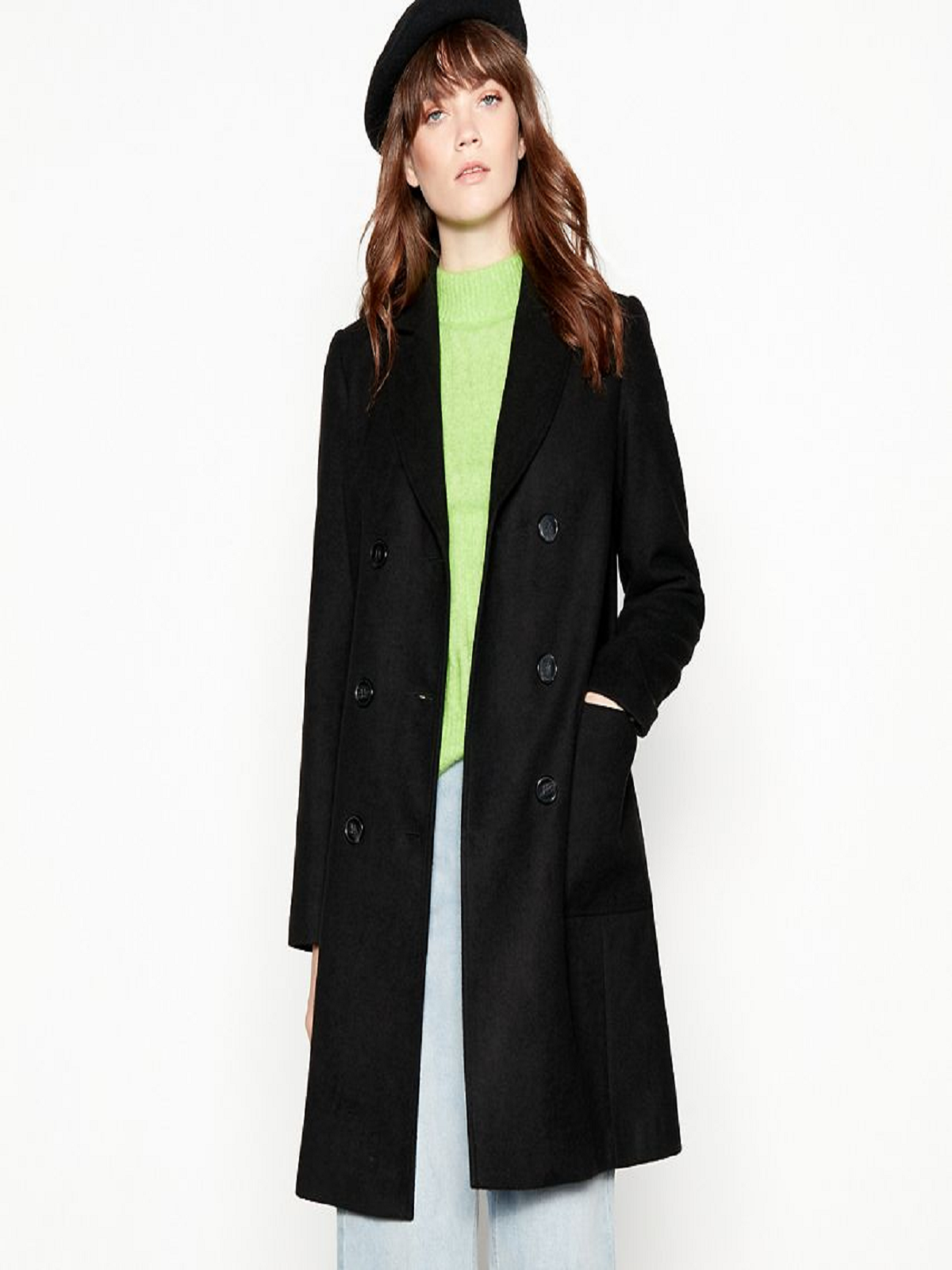 download-8.png Women Black Long Trench - Image 1