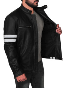 Men Driver Slim Fit Leather Jacket - Image 3