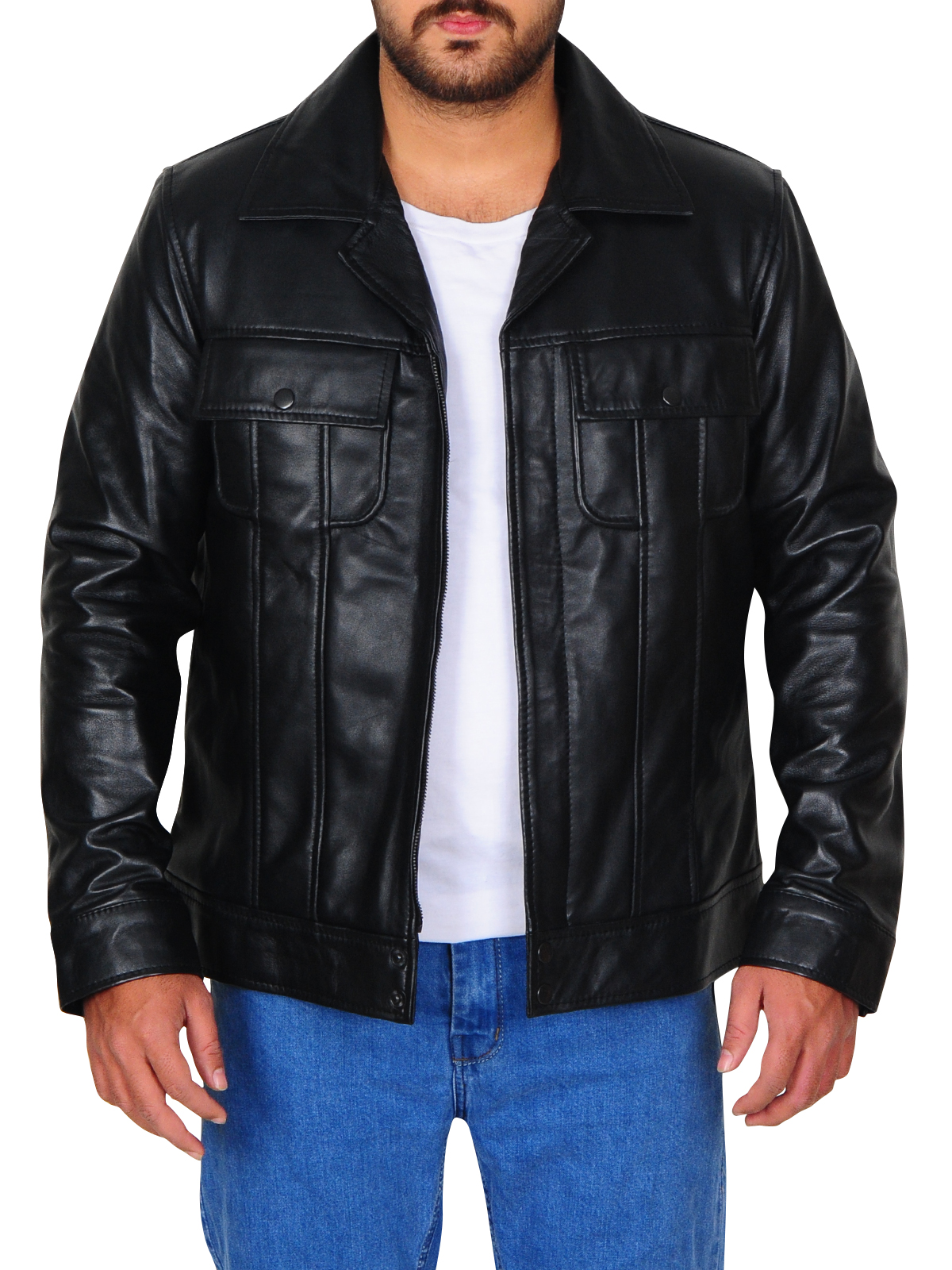 elvis-presley-leather-jacket.jpg Elvis Presley Leather Jacket - Image 1