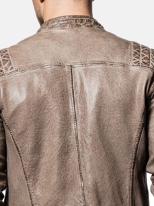 Gipsy Style Mens Brown Leather Jacket - Image 5