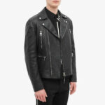 Men Rich Black Leather Jacket - Mauve Tree