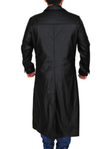 Black Trench Coat For Men - Image 2