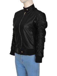 Chic Women Black Leather Jacket - Image 4