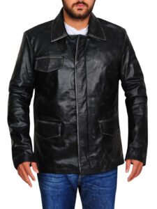 Vintage Black Leather Jacket - Image 4