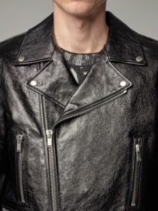 Men Glossy Wrinkled Jacket - Image 4