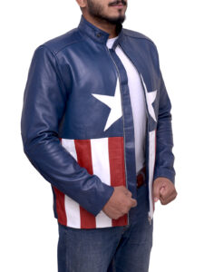 Trendy American Flag Leather Jacket - Image 3