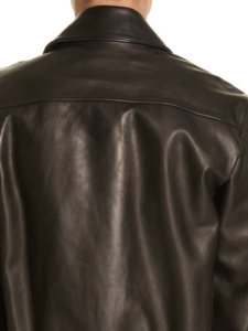 Black Lambskin Leather Jacket For Men - Image 5