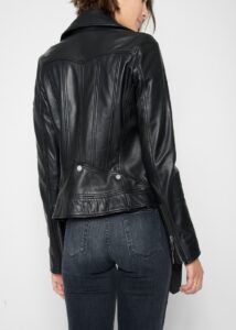 Stylish Women Black Biker Jacket - Image 2