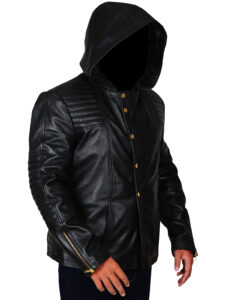 Brando Hooded Black Jacket - Image 4