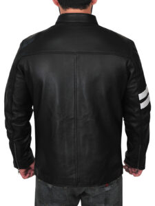Men Driver Slim Fit Leather Jacket - Image 2