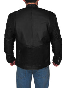 Men Stylish Black Leather Jacket - Image 2