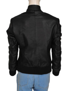 Chic Women Black Leather Jacket - Image 2