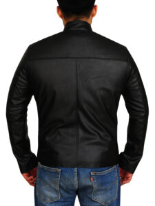Slim Fit Biker Leather Jacket - Image 2