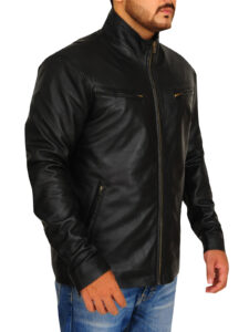 Trendy Biker Leather Jacket - Image 3
