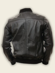 Men Pitch Black Bomber Jacket - Image 2