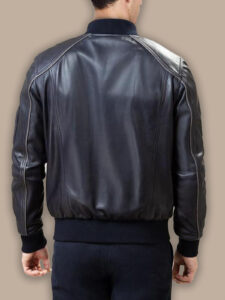 Men Biker Bomber Leather Jacket