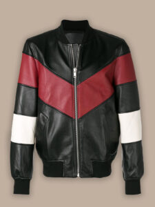 Men Chevron Stripe Bomber Jacket