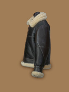 Men Black B3 Flying Jacket - Mauve Tree - Image 3
