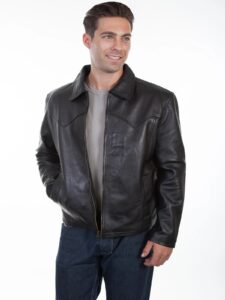 Men Black Western Jacket - Image 3