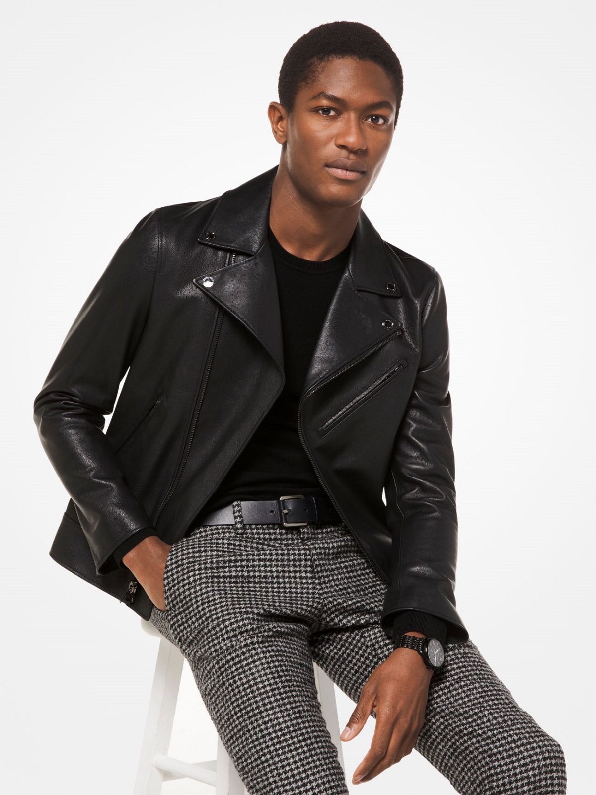 men-black-leather-jacket-12.jpg Men Grained Leather Jacket - Image 1