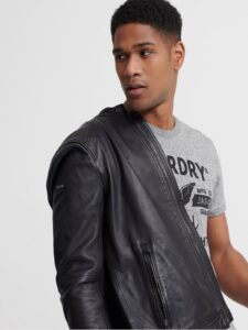 Men Lightweight Leather Jacket - Image 4