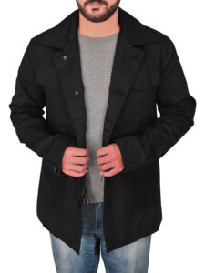 Men Black Utility Jacket - Image 5