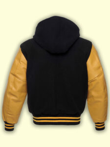 Black Gold Hoodie Varsity Jacket - Image 2