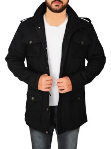 Men Black Barbour Jacket - Mauve Tree