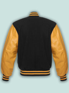 Black & Gold Varsity Jacket - Mauve Tree - Image 2