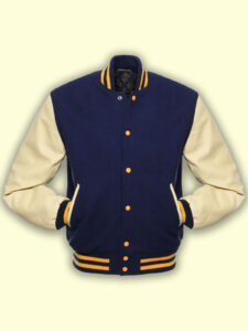 Blue College Varsity Jacket - Image 3