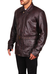 Classic Brown Leather Jacket - Image 4