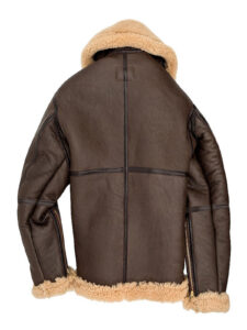 Men RAF Shearling Leather Jacket - Image 2