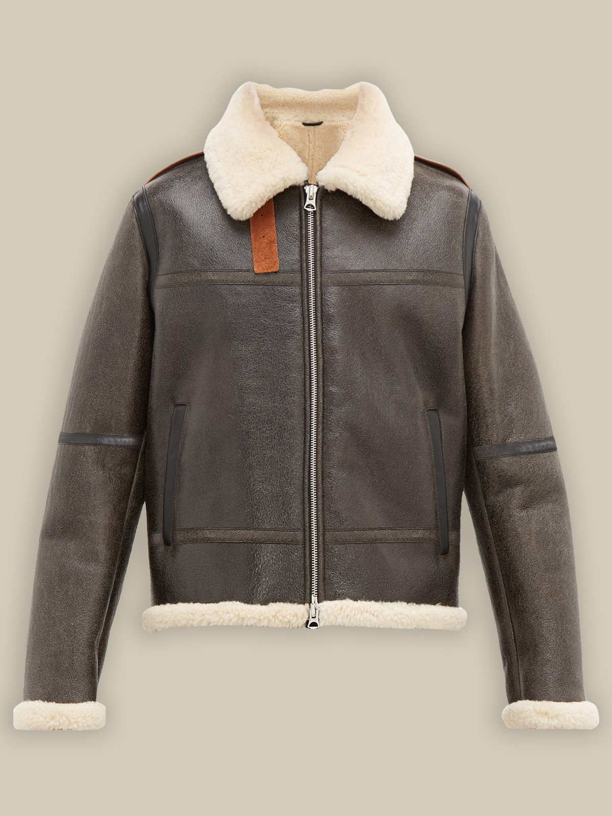 men-brown-shearling-jacket-1.jpg Men Dark Brown Shearling Jacket - Image 1