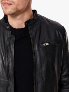 Classic Biker Jacket For Men - Image 3