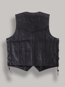 Men Cowhide Leather Vest - Image 2