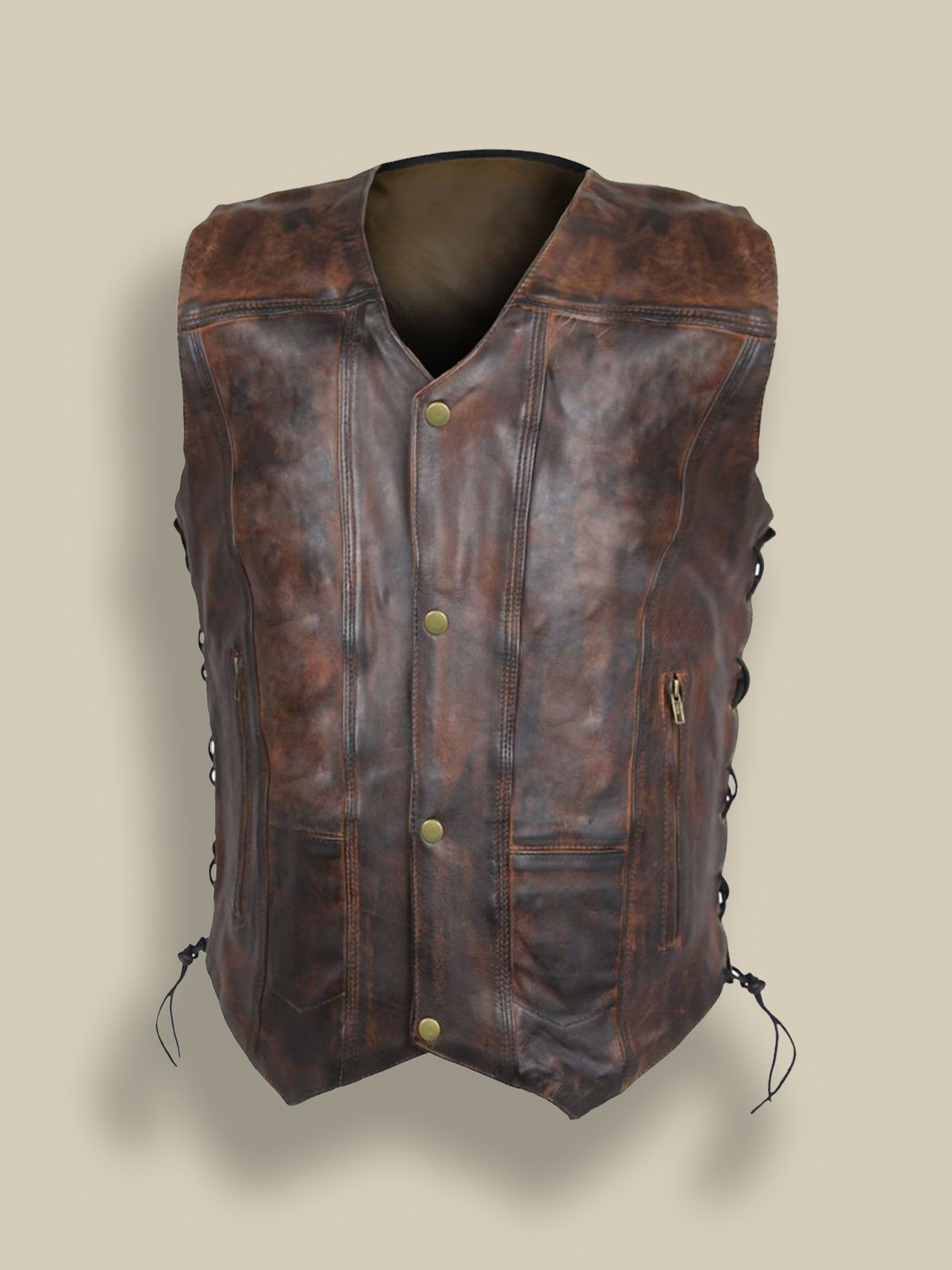 men-distressed-vest-1-1-1-1.jpg Men Distressted Brown Vest - Mauve Tree - Image 1