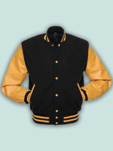 Black & Gold Varsity Jacket - Mauve Tree - Image 3